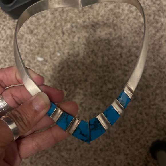 Sterling silver Mexico clamper chocker - Picture 3 of 4